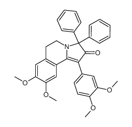 1-(3,4-dimethoxy-phenyl)-8,9-dimethoxy-3,3-diphenyl-5,6-dihydro-pyrrolo[2,1-a]isoquinolin-2-one结构式