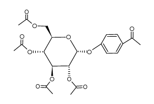 p-Acetylphenyl 2,3,4,6-tetra-O-acetyl-α-D-glucopyranoside结构式