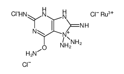 ruthenium(3+),O-(2,7,7,8-tetraaminopurin-7-ium-6-yl)hydroxylamine,trichloride结构式
