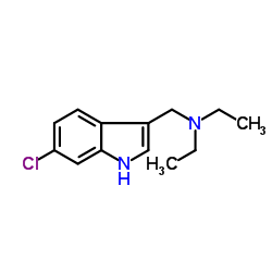 N-((6-CHLORO-1H-INDOL-3-YL)METHYL)-N-ETHYLETHANAMINE structure