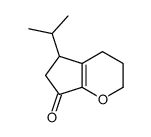 5-propan-2-yl-3,4,5,6-tetrahydro-2H-cyclopenta[b]pyran-7-one结构式