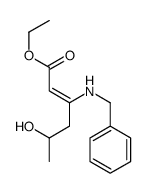 ethyl 3-(benzylamino)-5-hydroxyhex-2-enoate结构式