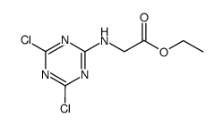 N-(4,6-dichloro-[1,3,5]triazin-2-yl)-glycine ethyl ester结构式