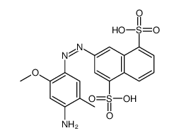 3-[(4-amino-2-methoxy-5-methylphenyl)azo]naphthalene-1,5-disulphonic acid结构式