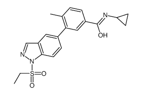 N-cyclopropyl-3-(1-ethylsulfonylindazol-5-yl)-4-methylbenzamide Structure