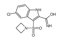 3-(azetidin-1-ylsulfonyl)-5-chloro-1H-indole-2-carboxamide Structure