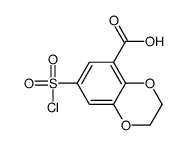 7-(chlorosulphonyl)-2,3-dihydro-1,4-benzodioxin-5-carboxylic acid picture