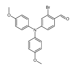 2-bromo-4-(4-methoxy-N-(4-methoxyphenyl)anilino)benzaldehyde结构式