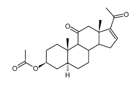 Δ16-5α-Pregnan-3β-ol-11,20-dione acetat结构式