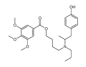 3,4,5-Trimethoxybenzoic acid 4-[N-[2-(4-hydroxyphenyl)-1-methylethyl]-N-propylamino]butyl ester结构式