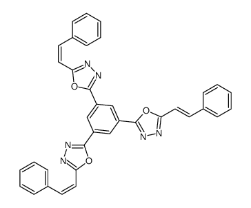 2-[3,5-bis[5-(2-phenylethenyl)-1,3,4-oxadiazol-2-yl]phenyl]-5-(2-phenylethenyl)-1,3,4-oxadiazole结构式