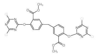 Benzoic acid, 3,3'-methylenebis[6-[(4,6-dichloro-1,3,5-triazin-2-yl)oxy]-, dimethyl ester (en) Structure