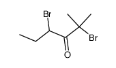 2,4-dibromo-2-methyl-hexan-3-one结构式