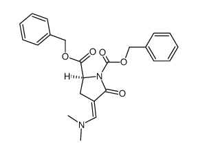 dibenzyl (S)-4-((dimethylamino)methylene)-5-oxopyrrolidine-1,2-dicarboxylate结构式