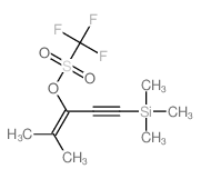 trimethyl-[4-methyl-3-(trifluoromethylsulfonyloxy)pent-3-en-1-ynyl]silane structure