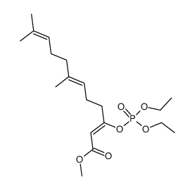 methyl (2Z,6E)-3-((diethoxyphosphoryl)oxy)-7,11-dimethyldodeca-2,6,10-trienoate Structure