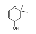 2,2-dimethyl-3,4-dihydro-2H-pyran-4-ol结构式