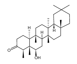 6β-Hydroxy-D:A-friedooleanan-3-one结构式