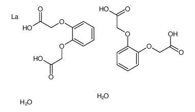 2-[2-(carboxymethoxy)phenoxy]acetic acid,lanthanum,dihydrate Structure