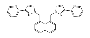 2-[1-[[8-[(3-pyridin-2-ylpyrazol-1-yl)methyl]naphthalen-1-yl]methyl]pyrazol-3-yl]pyridine Structure
