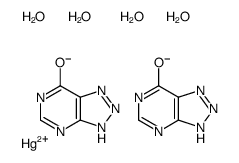 bis(7-oxo-2H-triazolo[4,5-d]pyrimidin-3-yl)mercury,tetrahydrate结构式