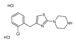 4-[(2-chlorophenyl)methyl]-2-piperazin-1-yl-1,3-thiazole,dihydrochloride Structure