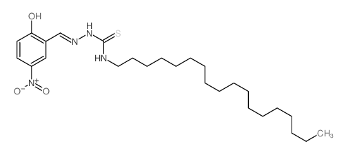 Hydrazinecarbothioamide,2-[(2-hydroxy-5-nitrophenyl)methylene]-N-octadecyl-结构式