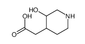 4-Piperidineacetic acid, 3-hydroxy- (9CI) Structure