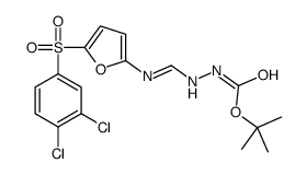 tert-butyl N-[[(E)-[5-(3,4-dichlorophenyl)sulfonylfuran-2-yl]iminomethyl]amino]carbamate结构式