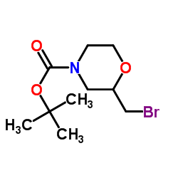 2-Bromomethylmorpholine-4-carboxylic acid tert-butyl ester Structure