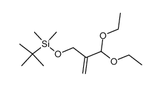 1,1-diethoxy-2-[(tert-butyldimethylsiloxy)methyl]-2-propene结构式