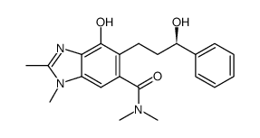 4-hydroxy-5-[(3R)-3-hydroxy-3-phenylpropyl]-N,N,1,2-tetramethyl-1H-benzimidazole-6-carboxamide结构式