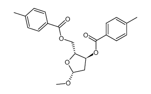 methyl 2-deoxy-3,5-di-O-p-toluoyl-β-D-erythropentofuranoside Structure