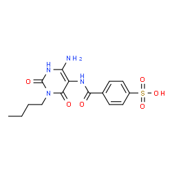 Benzenesulfonic acid,4-[[(4-amino-1-butyl-1,2,3,6-tetrahydro-2,6-dioxo-5-pyrimidinyl)amino]carbonyl]-结构式