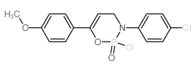 2-chloro-3-(4-chlorophenyl)-6-(4-methoxyphenyl)-1-oxa-3-aza-2$l^C16H14Cl2NO3P-phosphacyclohex-5-ene 2-oxide结构式
