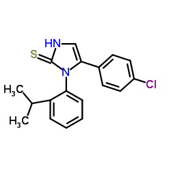 5-(4-chlorophenyl)-1-(2-isopropylphenyl)-1H-imidazole-2-thiol结构式