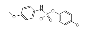 N-(4-Methoxyphenyl)amidochloridophosphoric acid 4-chlorophenyl ester结构式