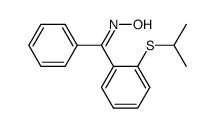 (Z)-(2-(isopropylthio)phenyl)(phenyl)methanone oxime结构式