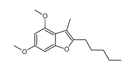 4,6-dimethoxy-3-methyl-2-pentyl-1-benzofuran结构式
