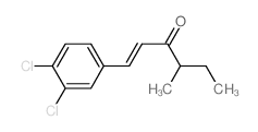 1-(3,4-dichlorophenyl)-4-methyl-hex-1-en-3-one结构式