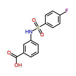 3-{[(4-Fluorophenyl)sulfonyl]amino}benzoic acid结构式
