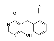 2-[(6-chloro-4-oxo-1H-pyrimidin-5-yl)methyl]benzonitrile Structure