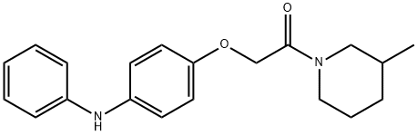 Ethanone, 1-(3-methyl-1-piperidinyl)-2-[4-(phenylamino)phenoxy]- Structure