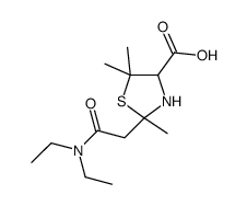 4-Carboxy-2,5,5-trimethylthiazolidine-2-N,N-diethylacetamide Structure