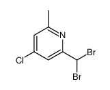 Pyridine, 4-chloro-2-(dibromomethyl)-6-methyl结构式