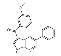 (3-methoxyphenyl)-(5-phenyl-1H-pyrrolo[2,3-b]pyridin-3-yl)methanone Structure