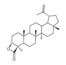 3β-Hydroxy-5α-lup-20(29)-en-24-oic acid β-lactone结构式