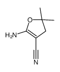 5-amino-2,2-dimethyl-3H-furan-4-carbonitrile结构式