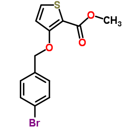 Methyl 3-[(4-bromobenzyl)oxy]-2-thiophenecarboxylate Structure