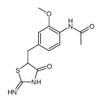 5-(4-acetamido-3-methoxybenzyl)-2-iminothiazolidin-4-one结构式